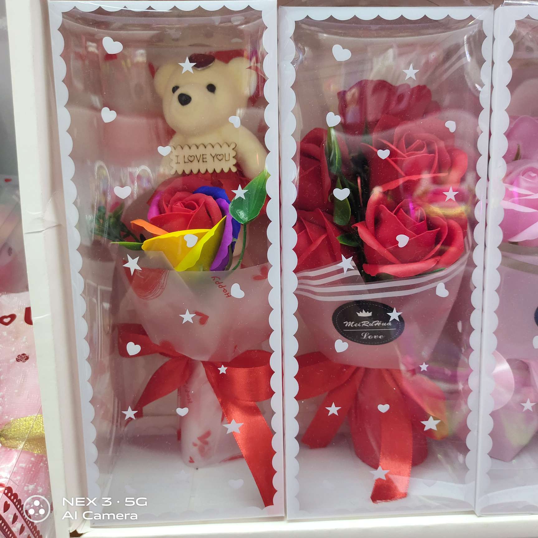 42手提PVC盒香皂花花束礼盒