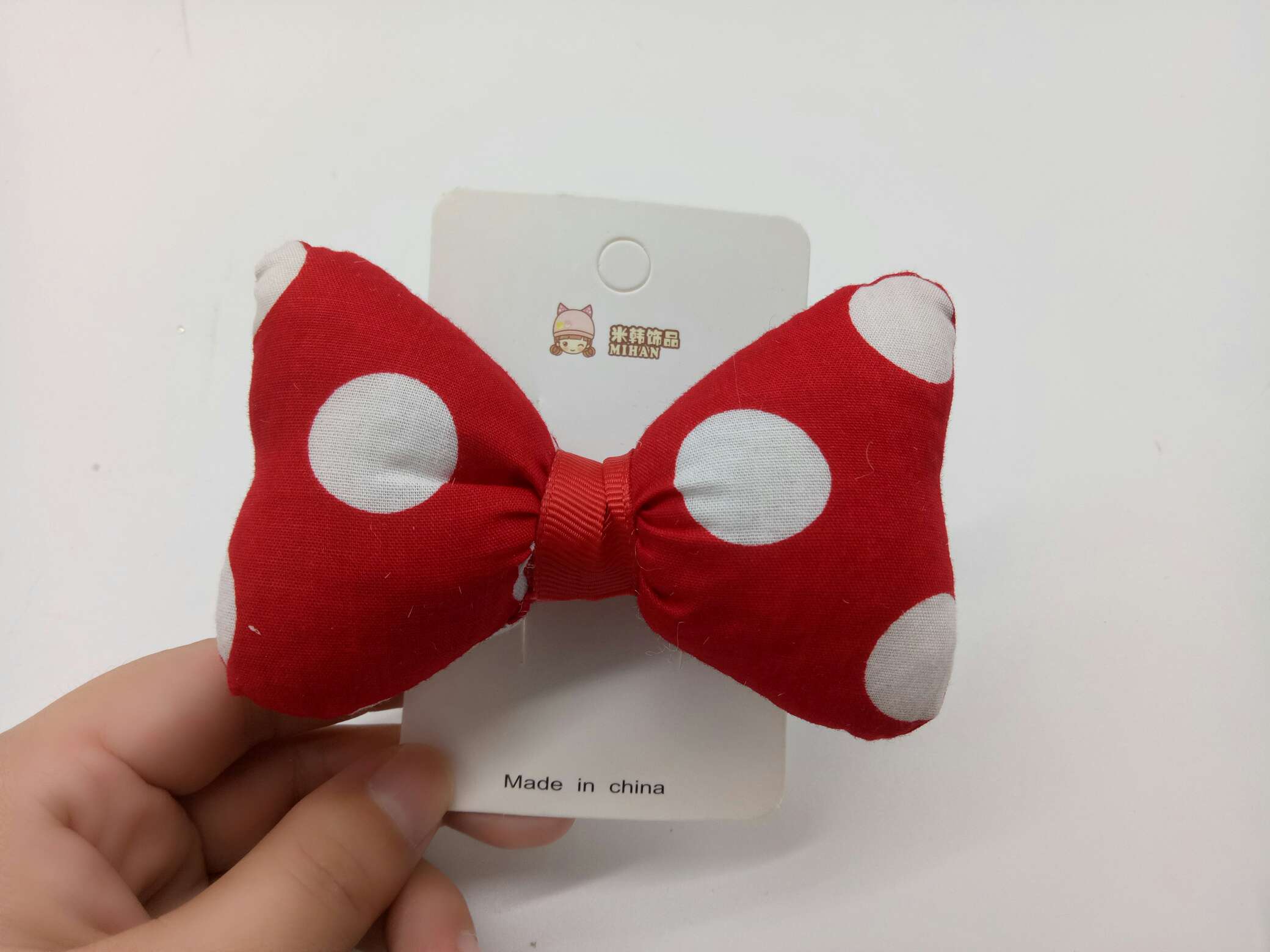 点点蝴蝶结压夹细节图