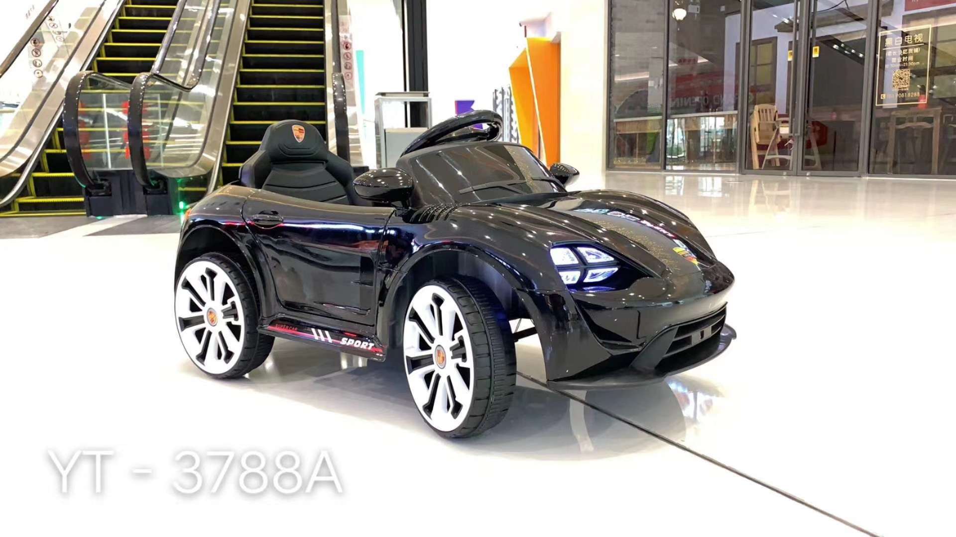 儿童带推把汽车