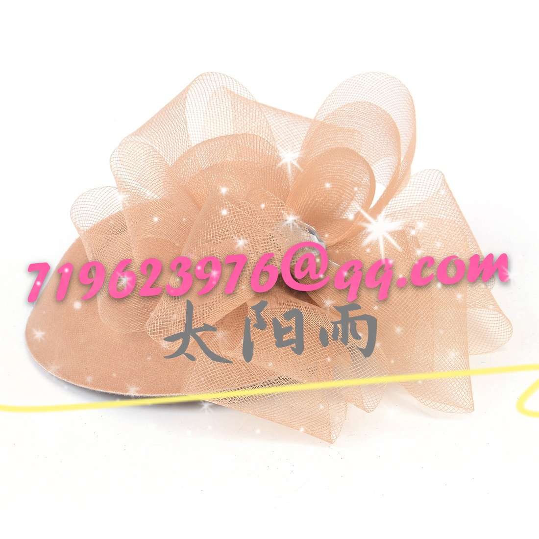 Wedding dress headwear flower elastic mesh tube Application Scenario