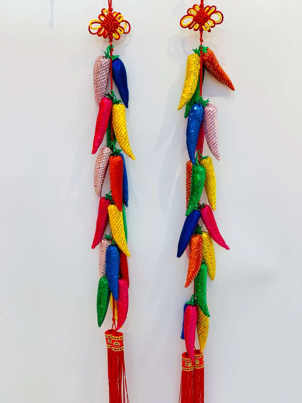 12-head sequined chili string pendant for home decoration, New Year and Spring Festival interior decoration, factory direct sales