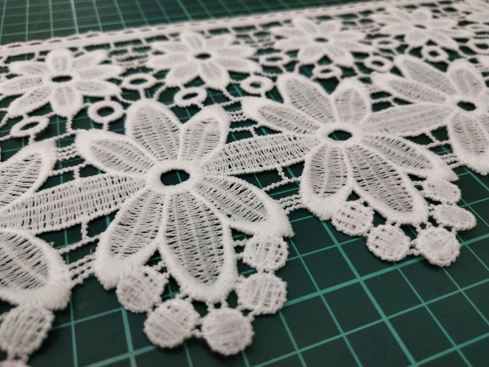 Single-sided milk thread water-soluble lace clothing and wedding dress DIY accessories exquisite embroidered lace details Picture