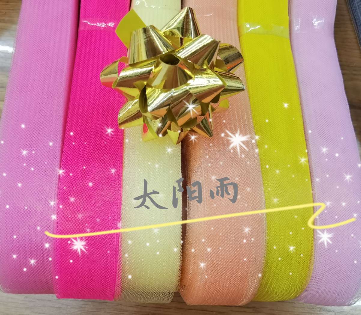 Fishbone elastic gauze flower elastic gauze cap flower