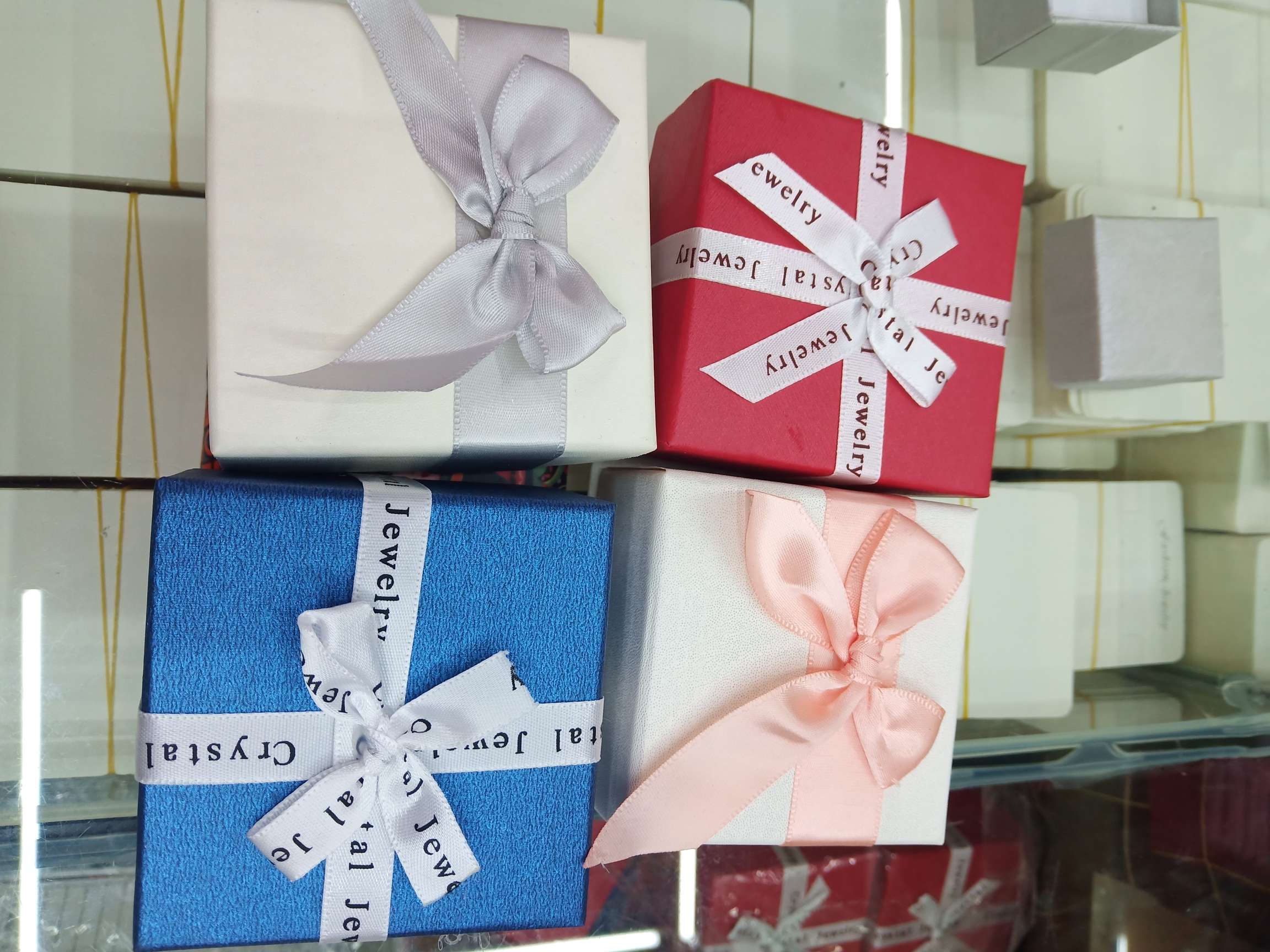 饰品三件套情侣盒7.5X7.5(耳环项链戒指)