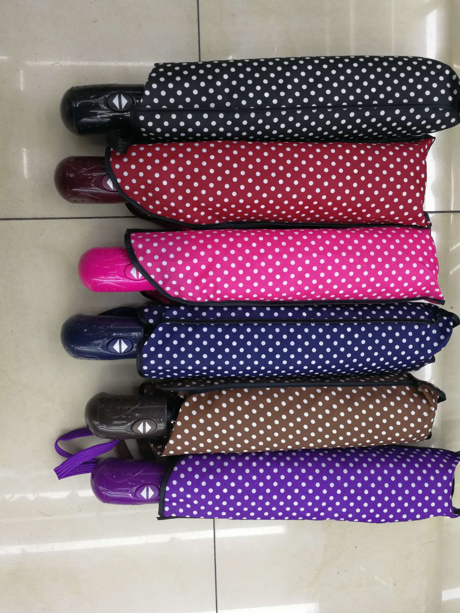 Three-fold self-opening and self-closing umbrella, automatic umbrella, windproof umbrella