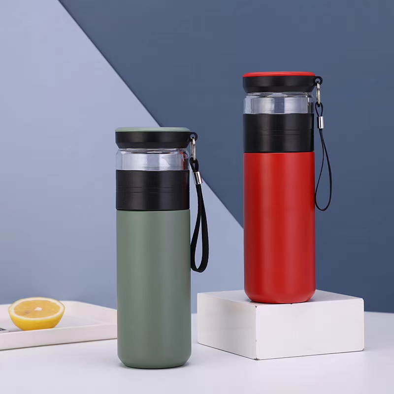 茶水分离杯白底实物图