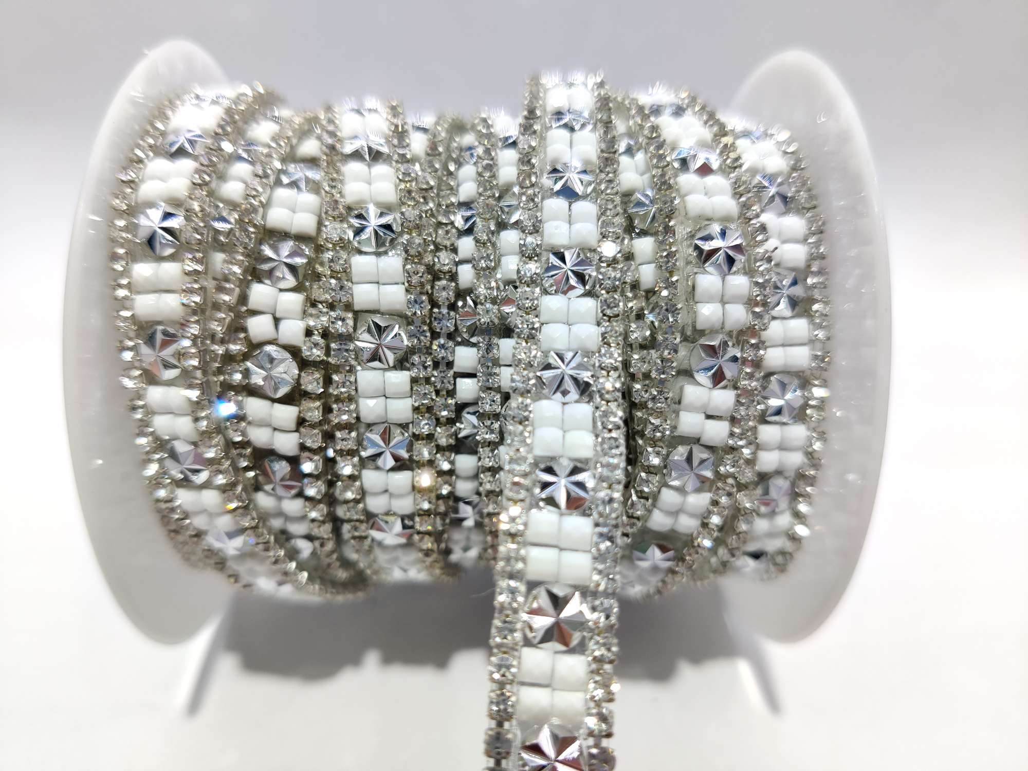 Rhinestone Glass Crystal Hot Drill Claw Chain Resin Code Chain Garment Accessories details Picture