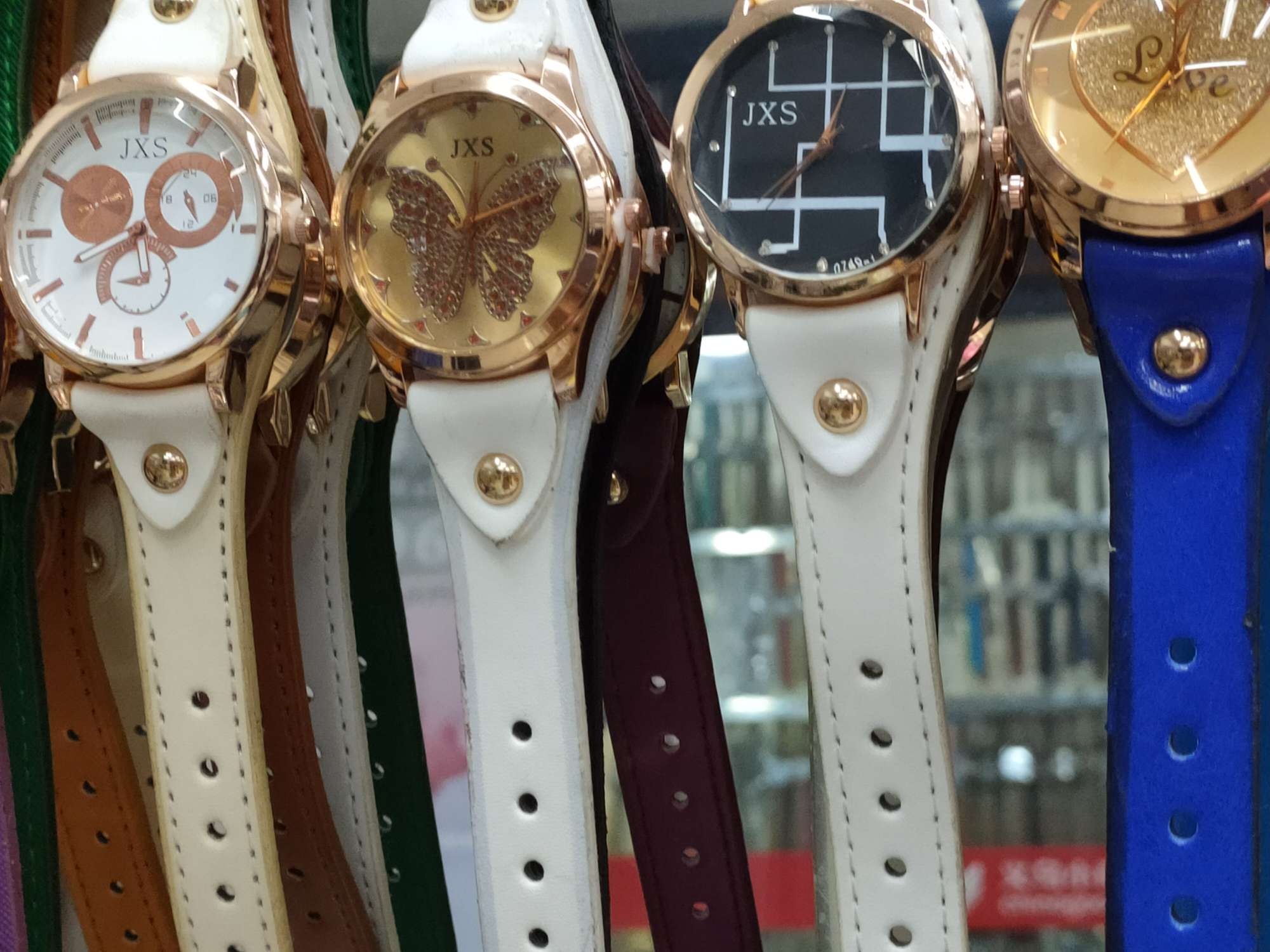 New butterfly watches waterproof belt watches multicolor