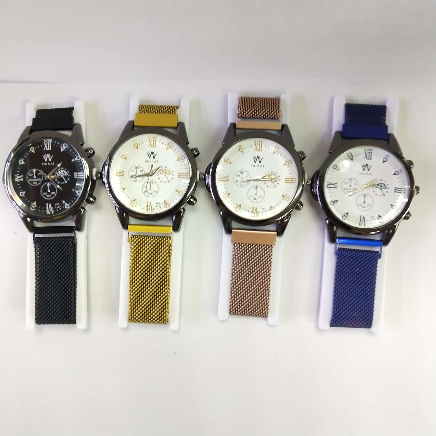 Premium fashion watch, adult watch, four-color large dial metal watch