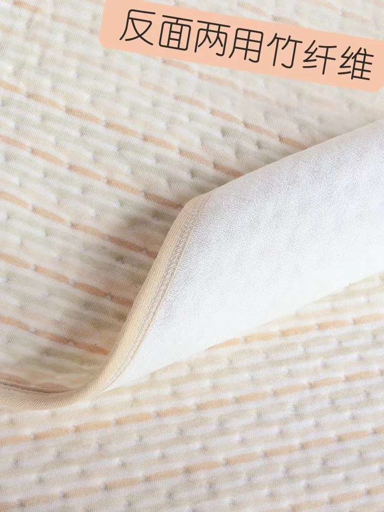 4层彩棉隔尿垫 50×70  双面可用 一面精梳彩棉 中间夹层聚酯纤维  复合tpu防水层  最后一面是竹纤维 吸水性强详情图7