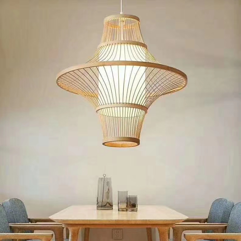 Chinese-style rattan chandelier, a refreshing and elegant chandelier Item Picture