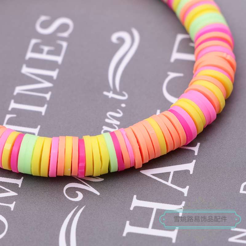 Soft clay tube piece earrings, bracelet Item Picture
