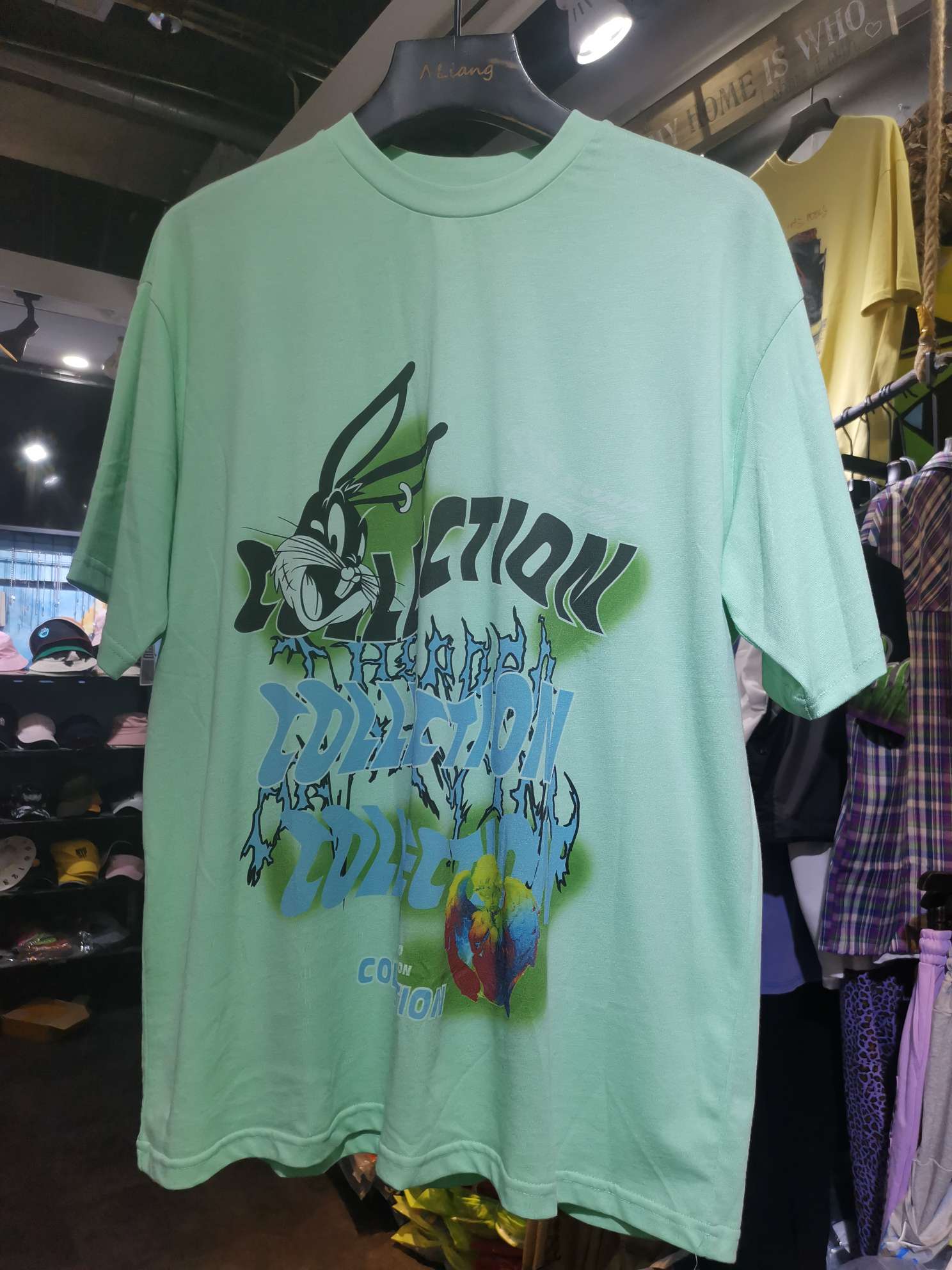 2020 popular logo loose short sleeve original straight tube Korean large print T thumbnail