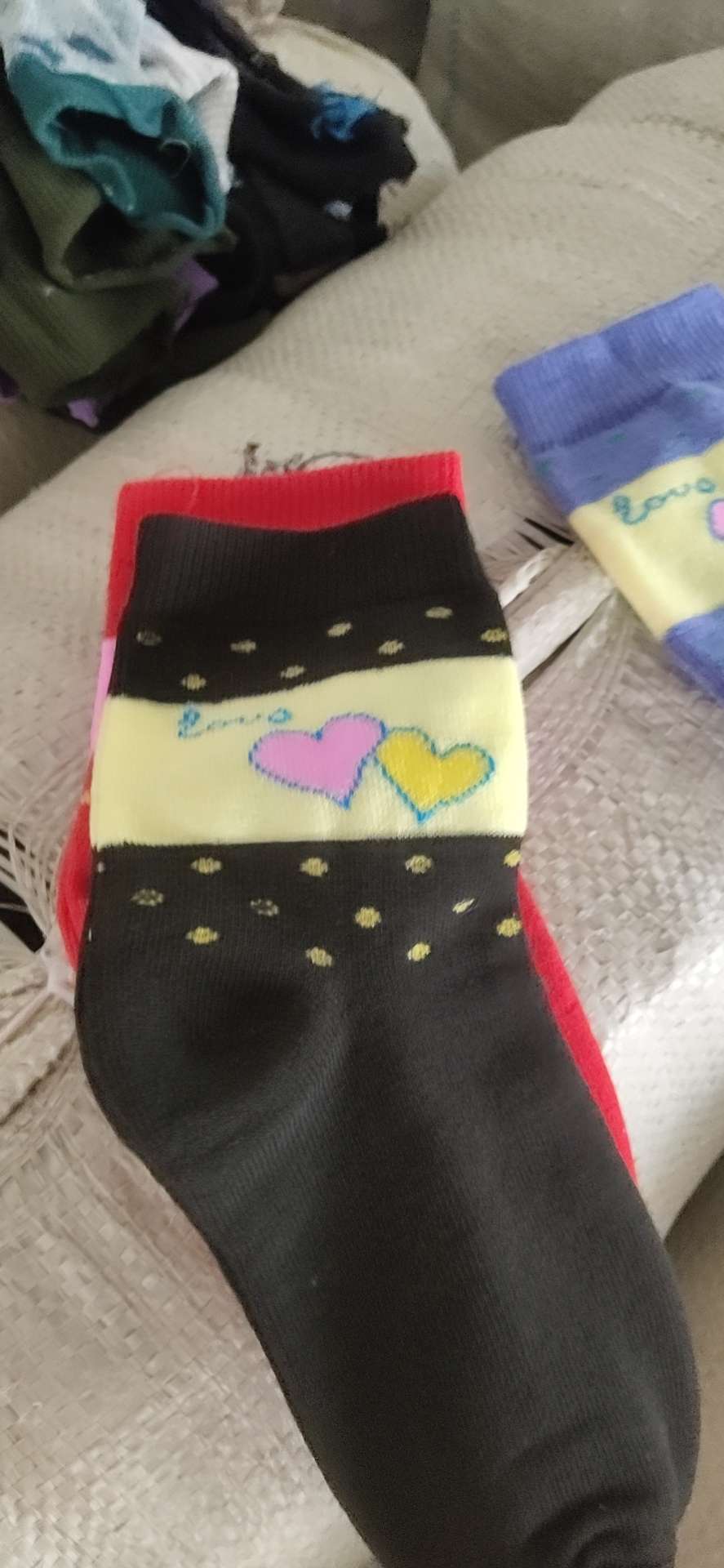 女袜混色