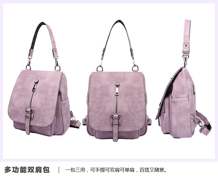 2020 New European and Korean fashion hand-held crossbody backpack, multi-functional women's bag, casual student bag, and other fashionable women's bags details Picture