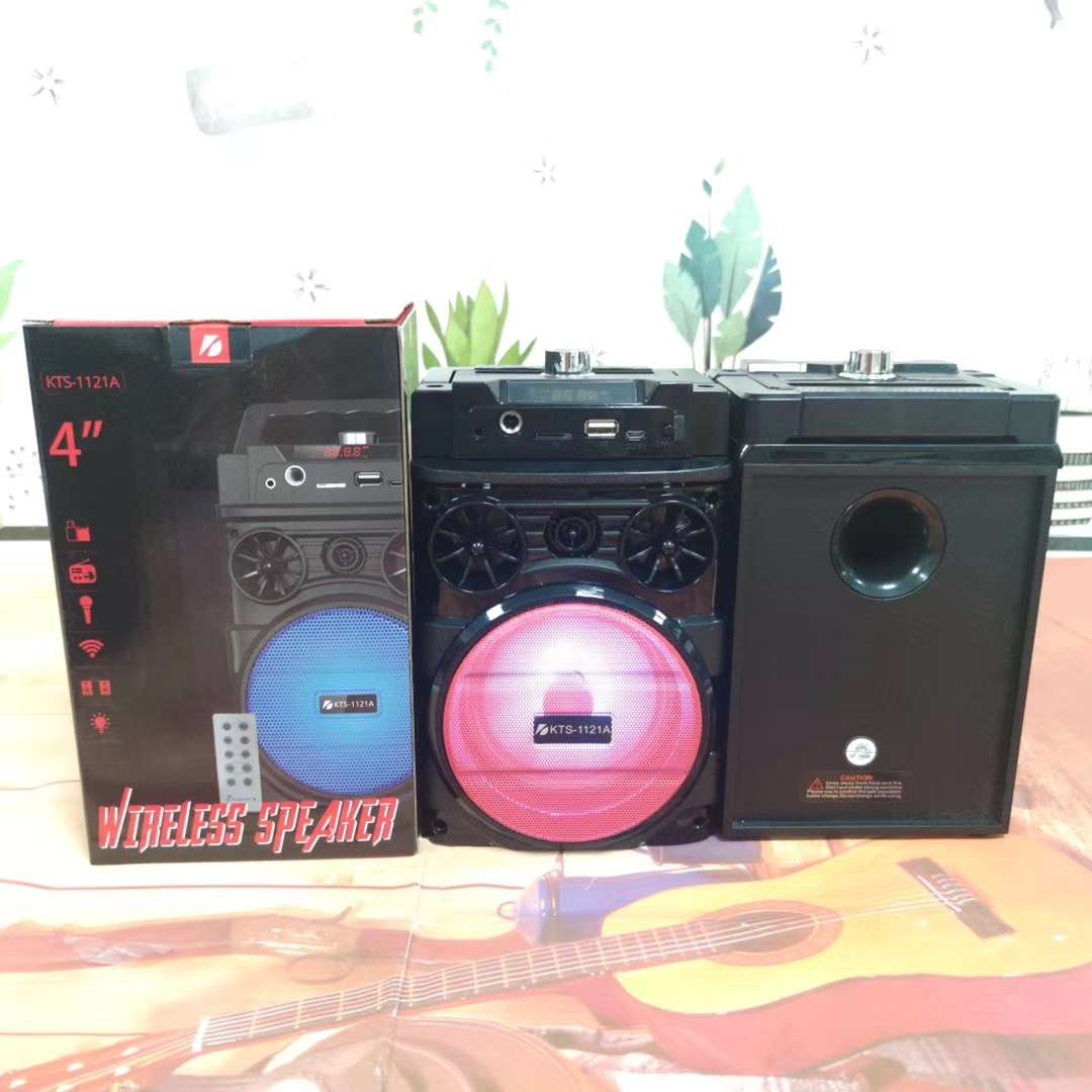 kTS4寸木箱蓝牙音箱插卡式音箱便携式音箱手提音响bltooth speaker