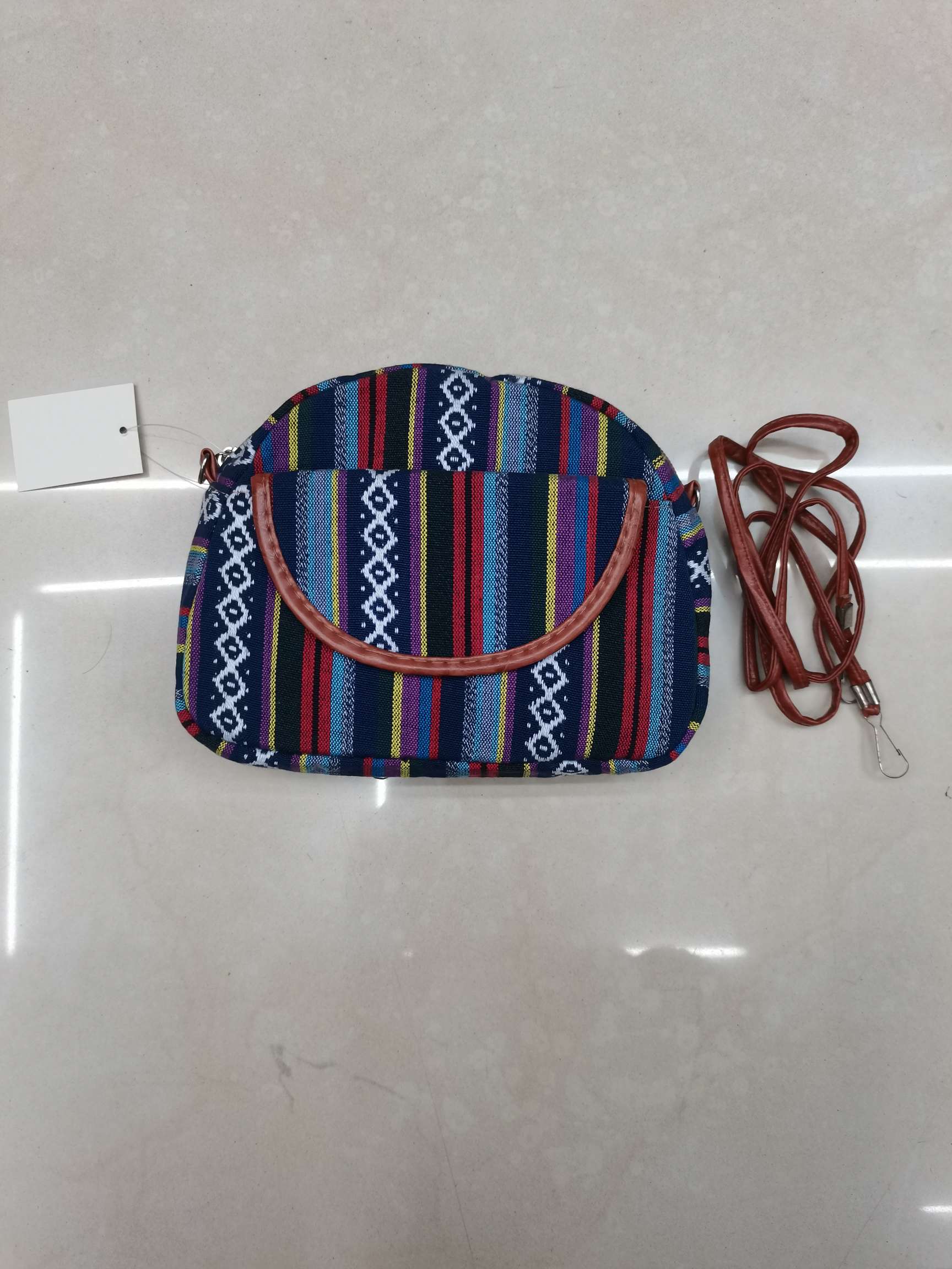 1897 ethnic material crossbody bag