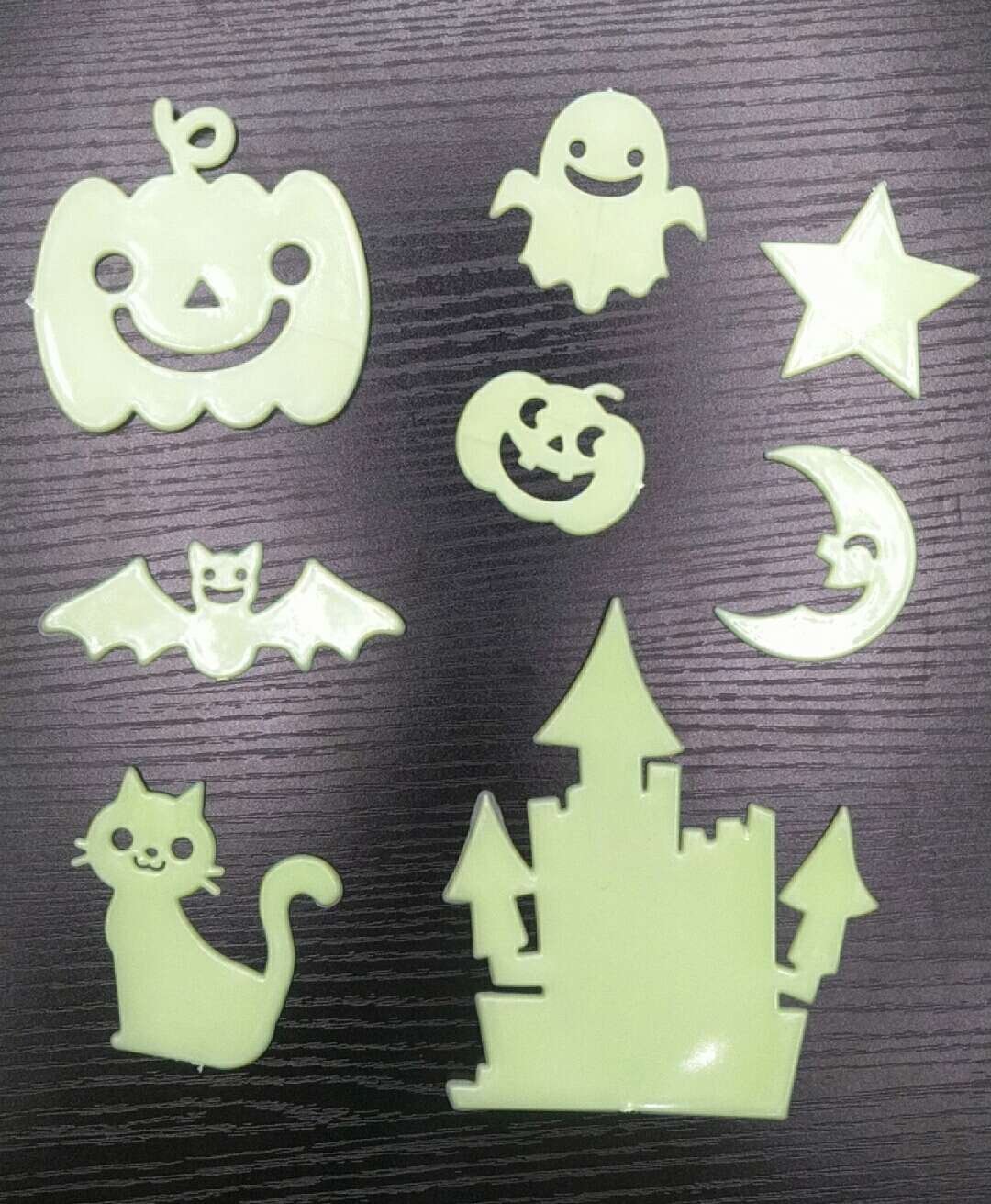 Glow-in-the-dark Halloween pumpkins