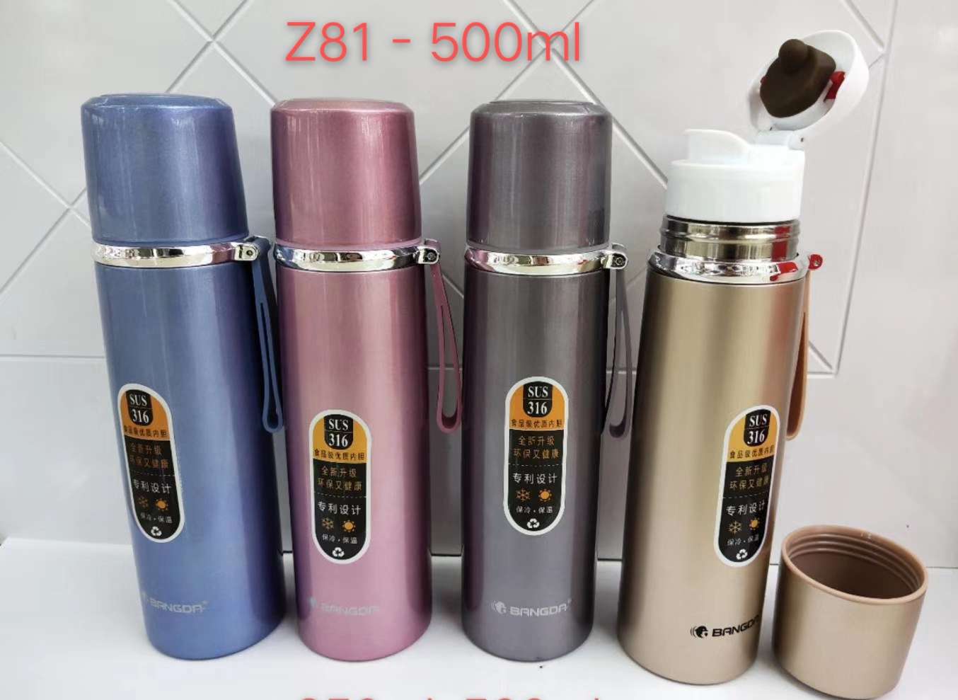 Z81-500ml vacuum bullet head 316 stainless steel insulated cup, outdoor leisure sports water cup, student cup