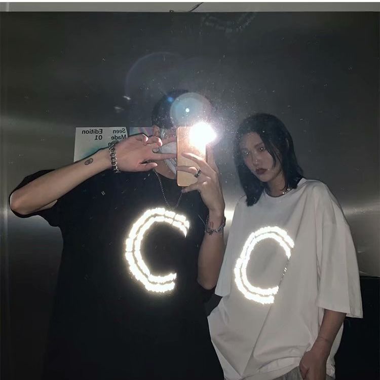 Short-sleeved men's streetwear brand, trendy ins five-and-a-half-sleeved Harajuku Hong Kong-style versatile loose Korean-style top garment, summer T-shirt 5