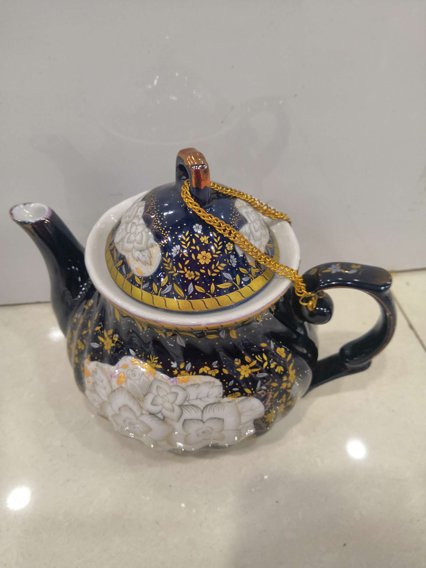 Dingmei Ceramics' new blue glazed water kettles for this season are sold directly by the manufacturer in stock Specification image
