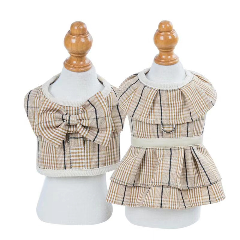 New pet baby chest strap traction rope, need the boss micro me oh! Grid cloth production, let a person see the unique three-dimensional sense!