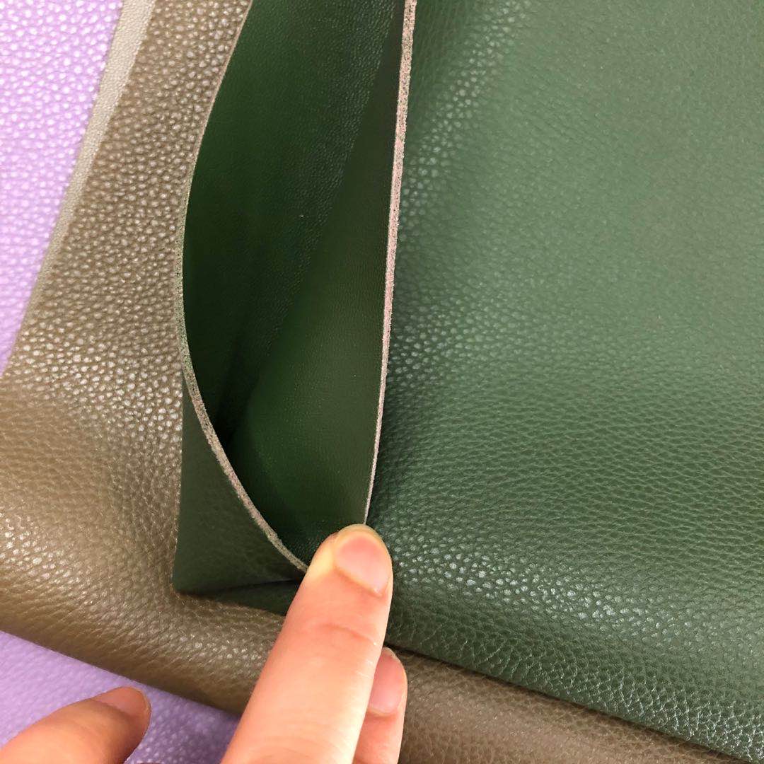 New double-sided leather pvc small lychee pattern eco-friendly stock available undefined