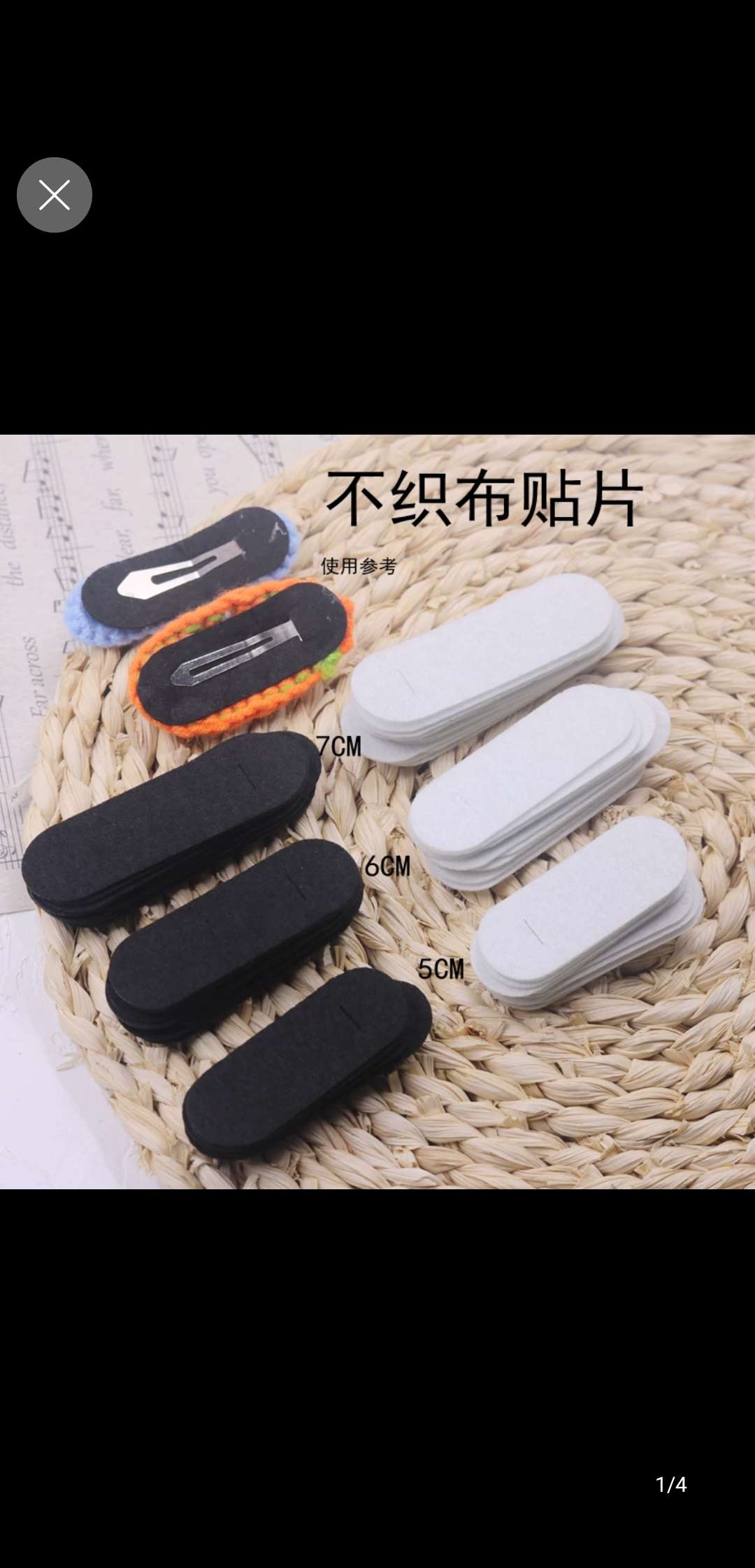 Handmade wool hair clips, diy headwear accessories, teardrop square BB clips, gaskets, non-woven fabric wraps, hair accessory patches Application Scenario