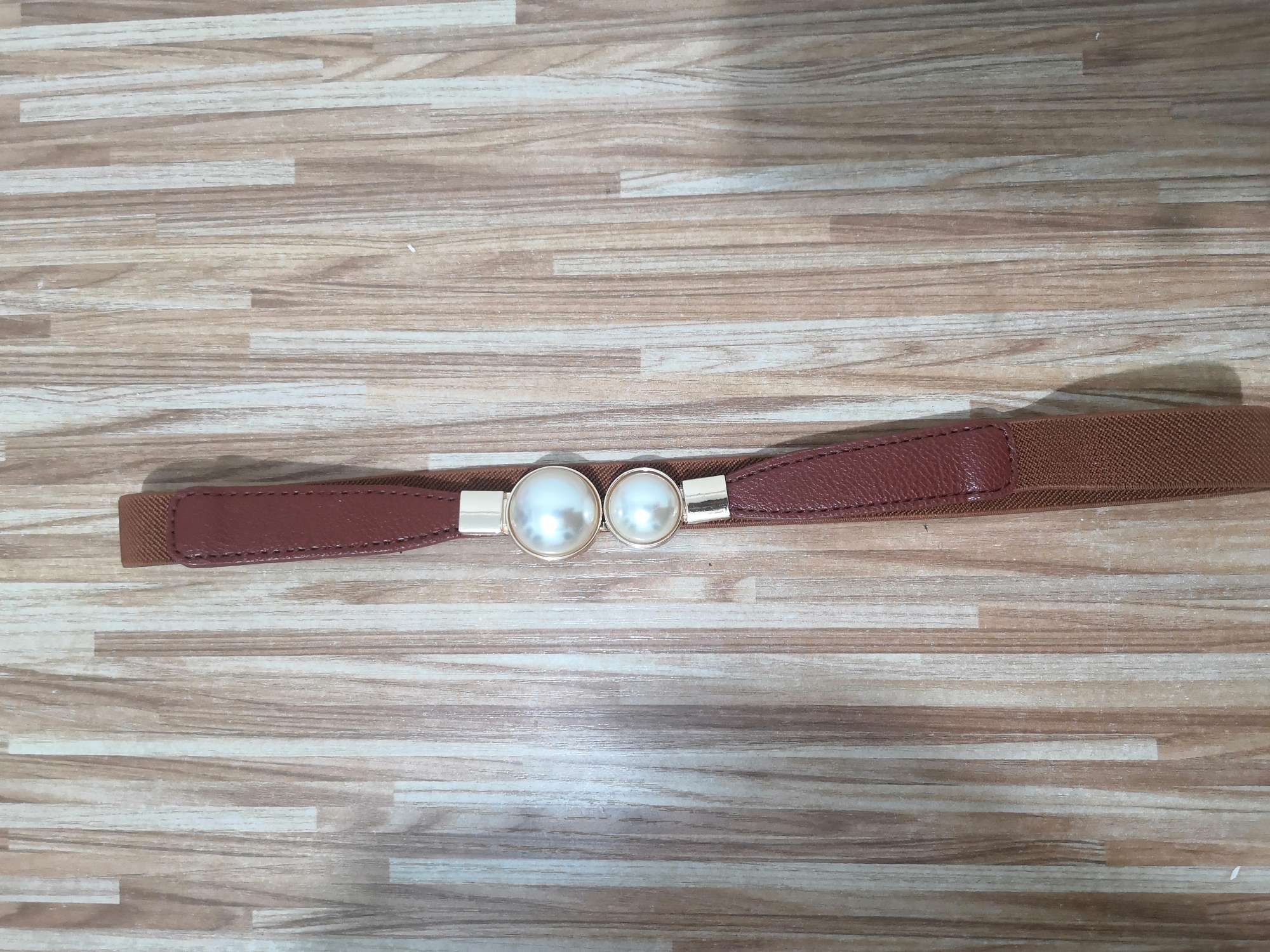 In Stock Fashion Elastic Belt Pearls undefined
