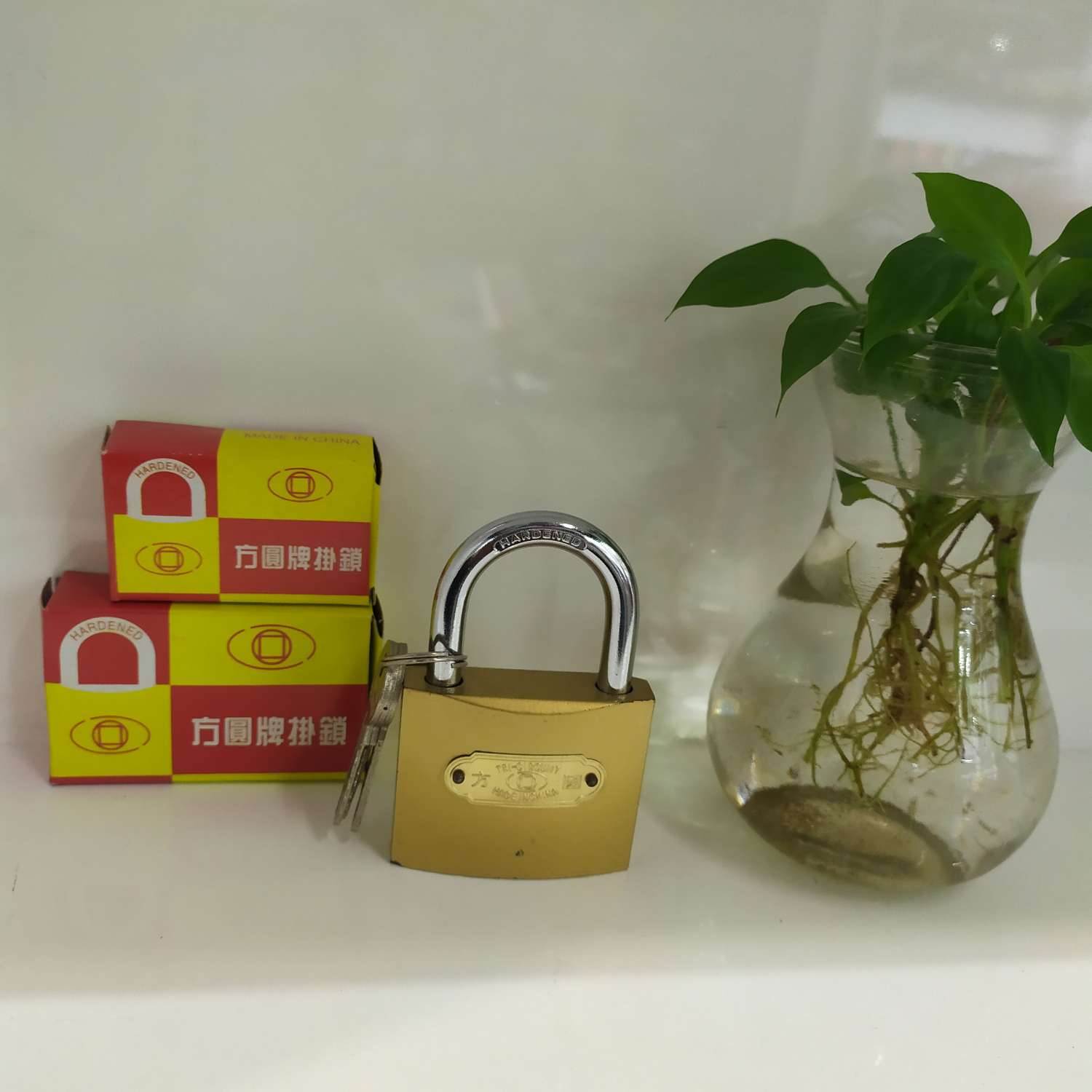 50 mm imitation bronze lock