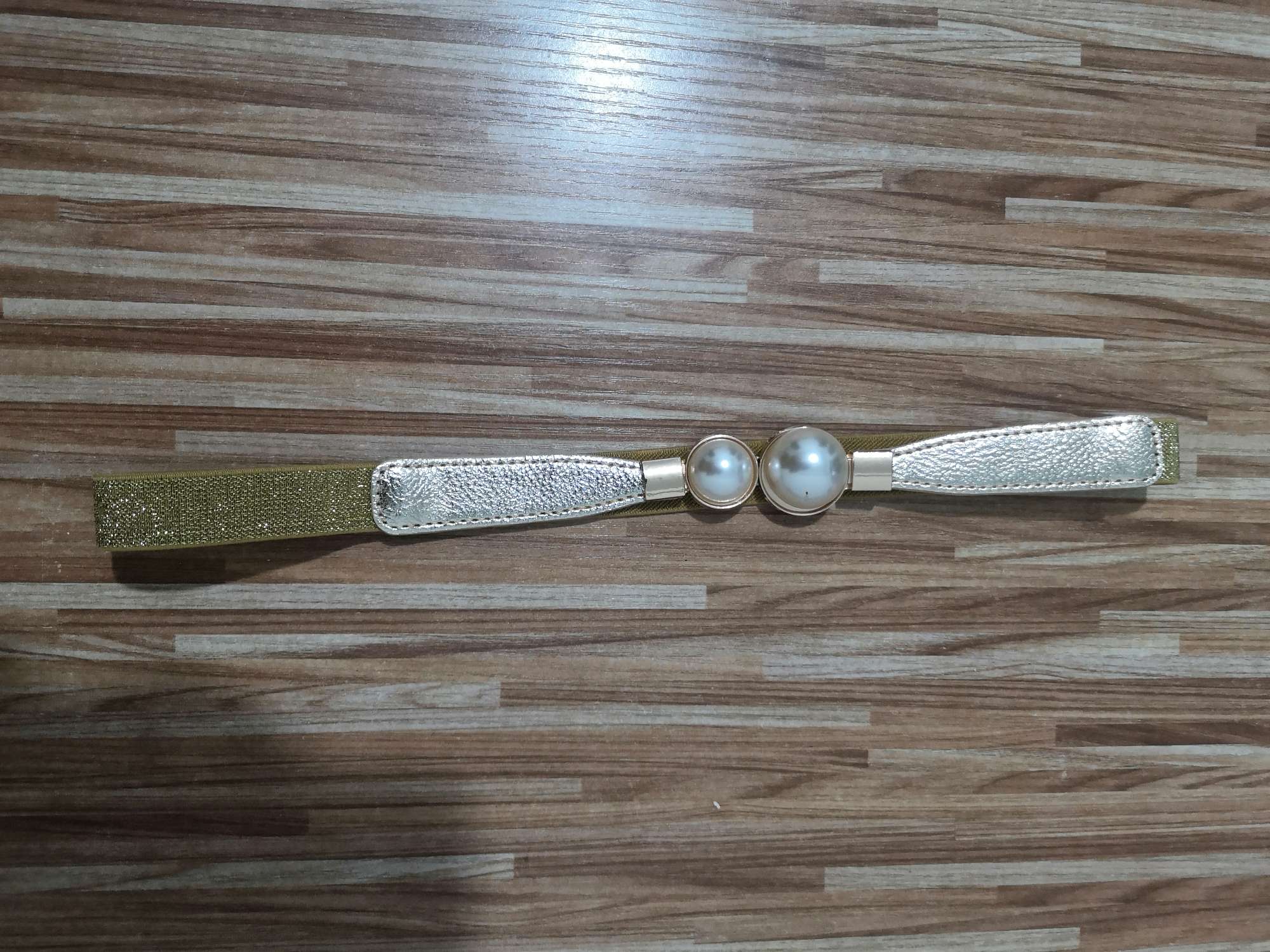 In Stock Fashion Elastic Belt Pearls undefined