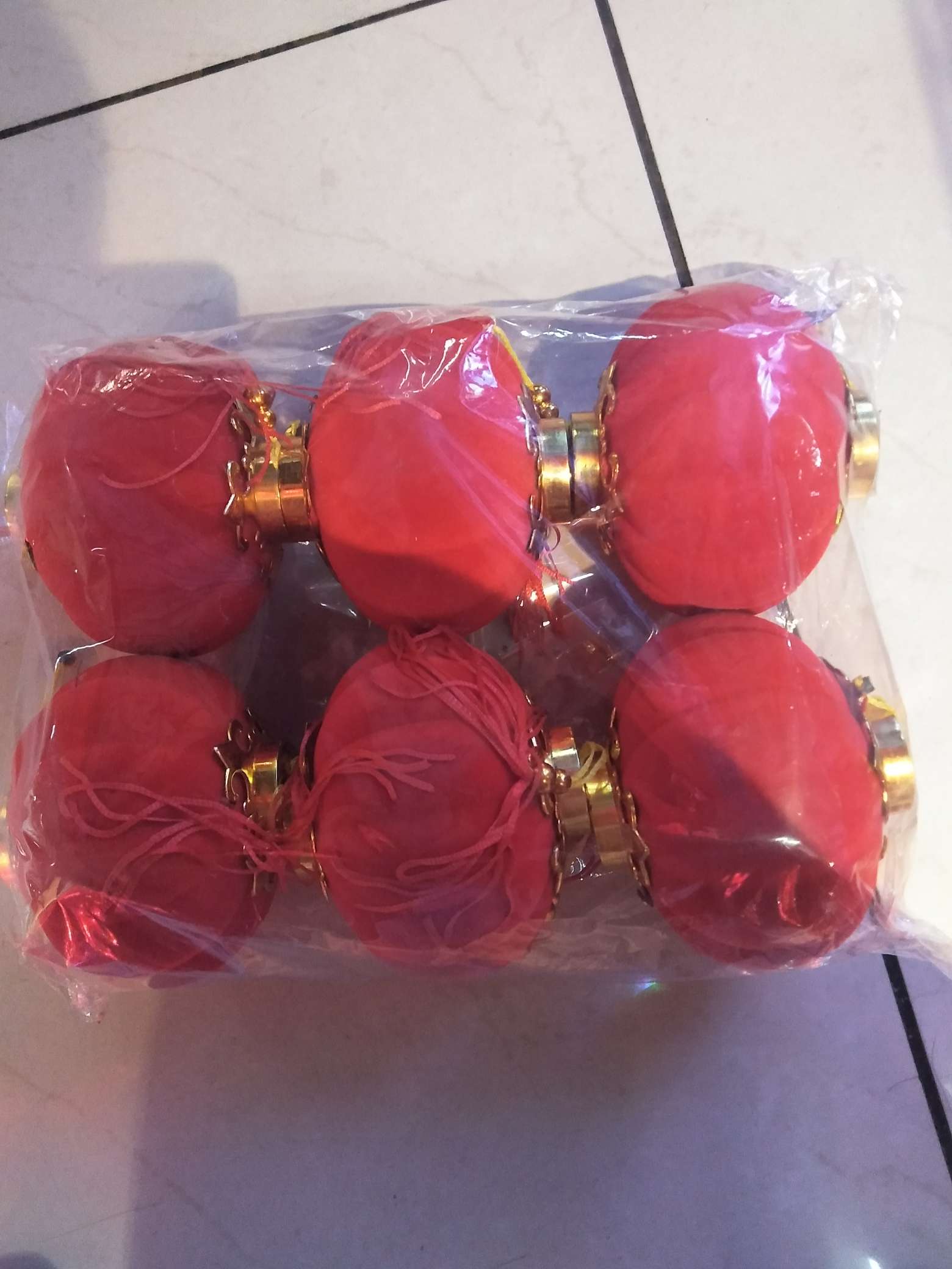 12 cm velvet lantern details Picture