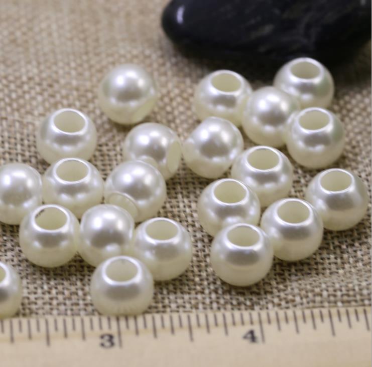 Large straight pearl hole 6.5 round beads 16mm thumbnail