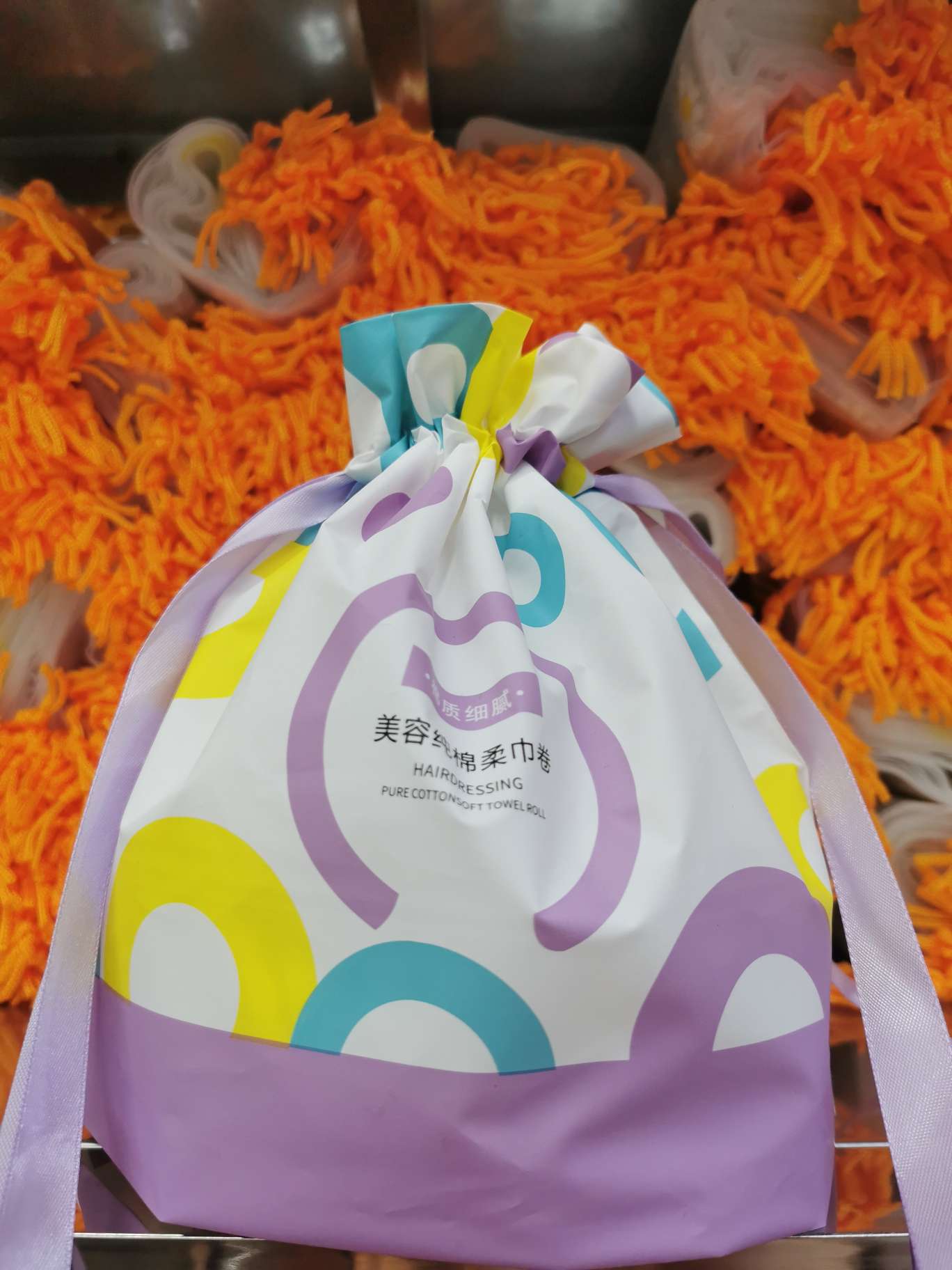24*23 Purple ribbon cotton swab bag suitable for 180 g to 220 g thumbnail