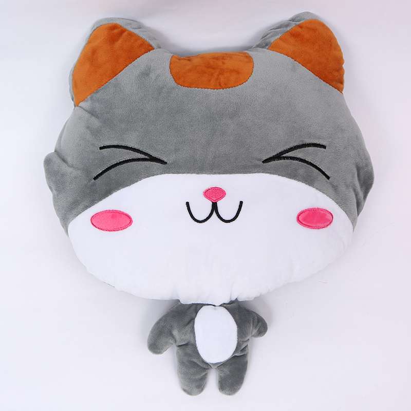 Car Dual-Use Cartoon Pillow Cover, Embroidered Pillow Cover, Flannelette Pillow Cover, details Picture