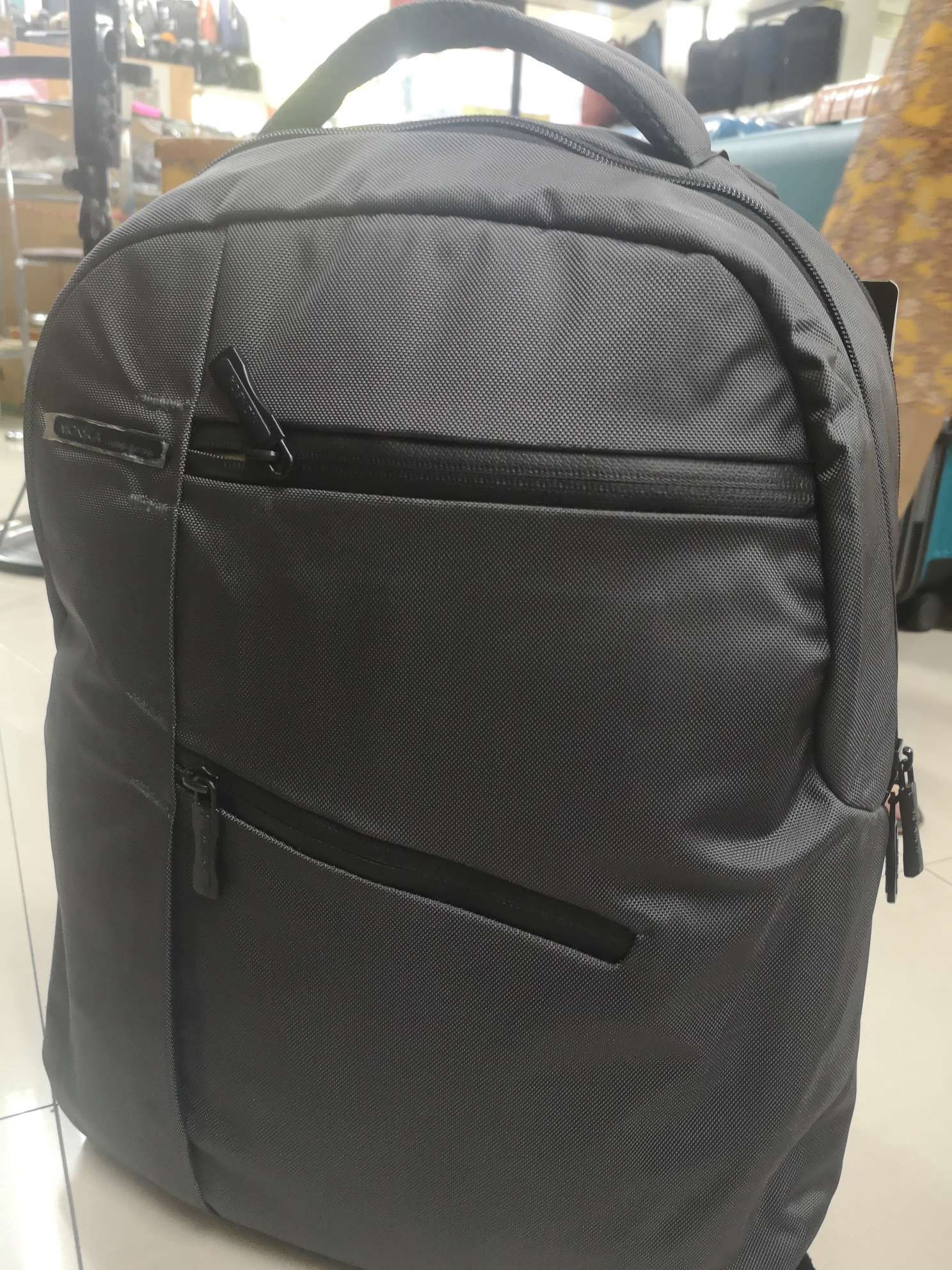 Grey Nylon Backpack