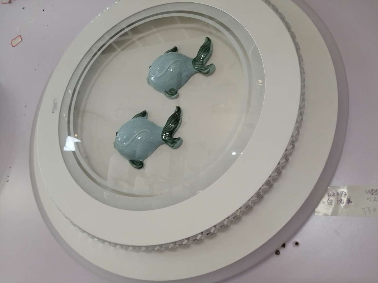 精选现代鱼装饰壁灯客厅卧室细节图