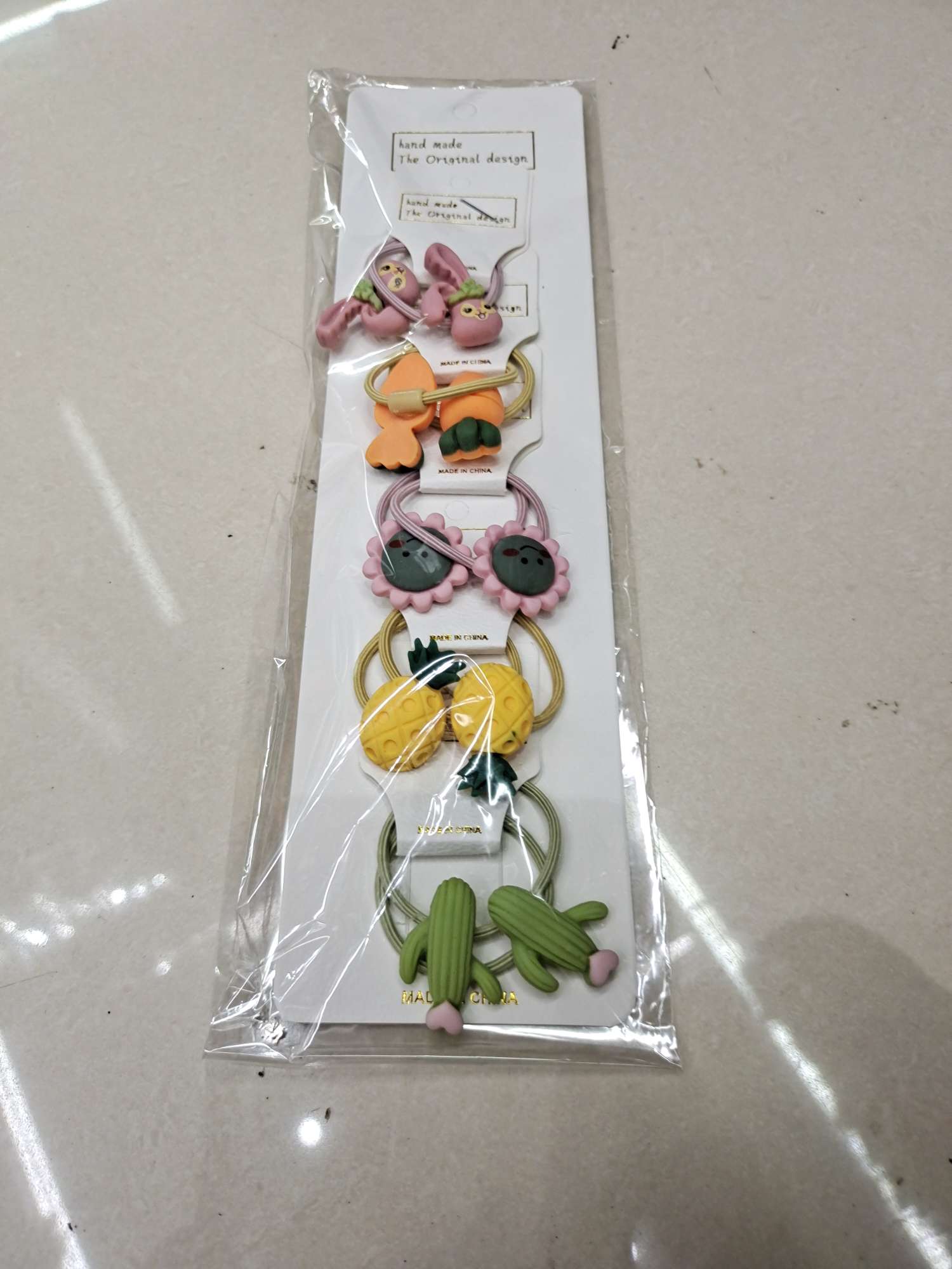[ten-piece set] Classic fashion children's plants and animals mixed with rubber band headwear accessories thumbnail