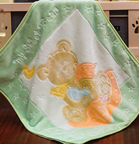 婴童抱毯、毛毯实物图