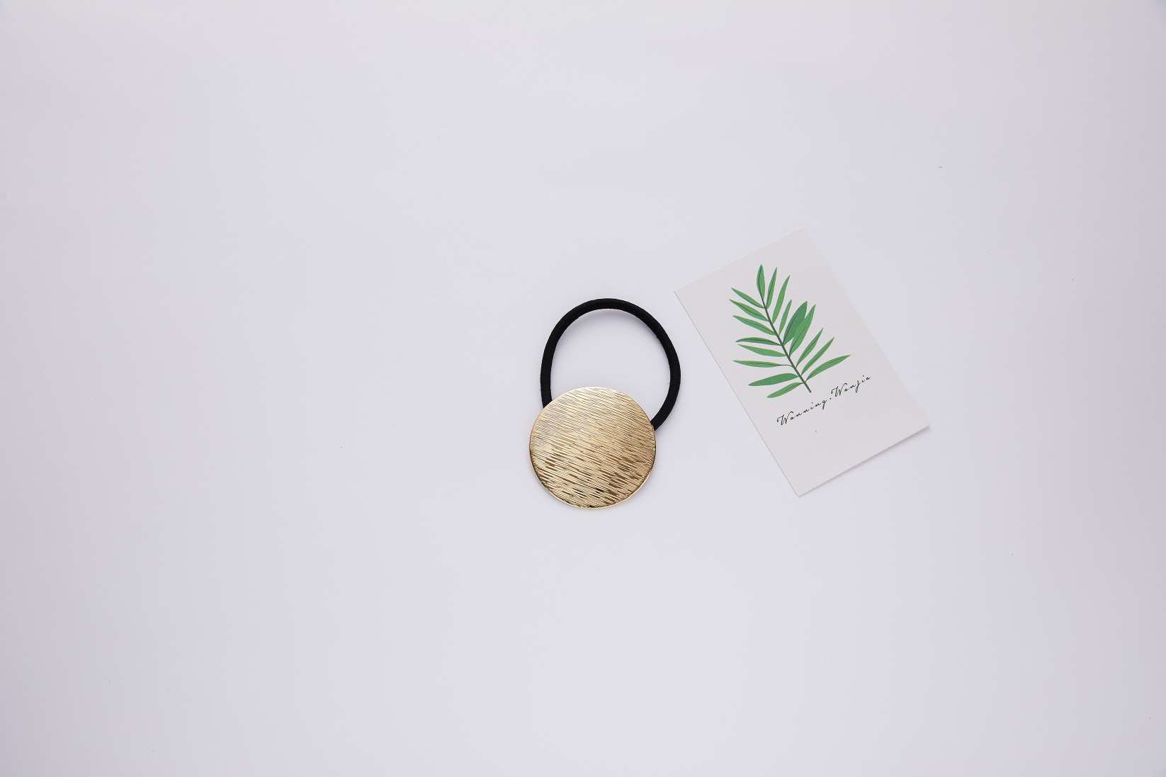金属圆形皮筋 方形拉丝皮绳 头扎 马尾扎合金发饰