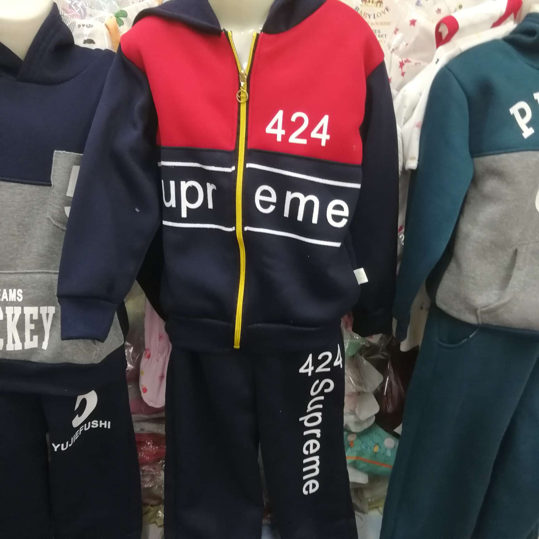 秋款长款儿童睡衣套装细节图