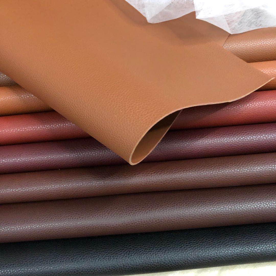 New double-sided leather pvc small lychee pattern eco-friendly stock available
