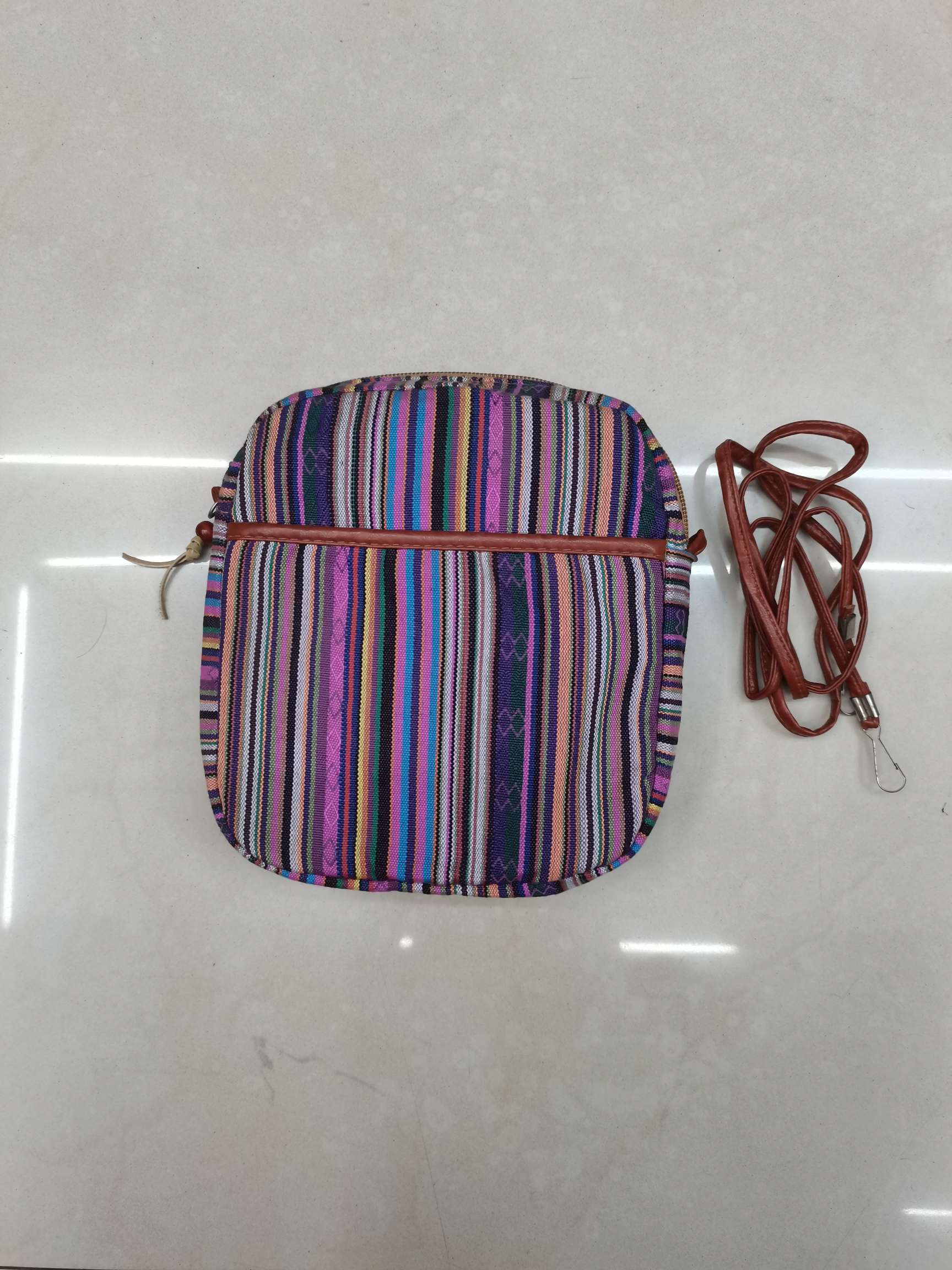 1720 ethnic material crossbody bag