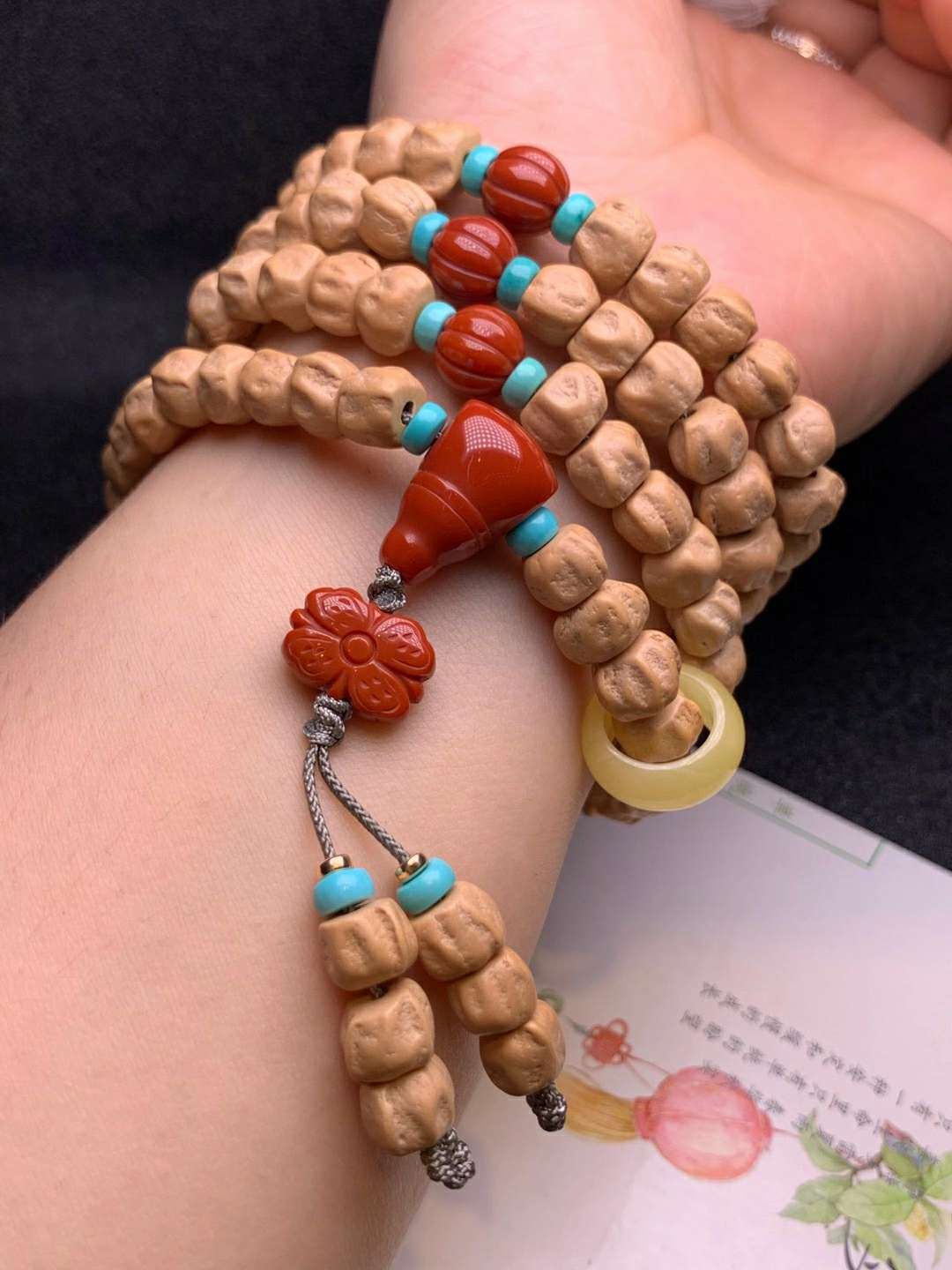 Fine cypress-seeded Buddhist beads thumbnail