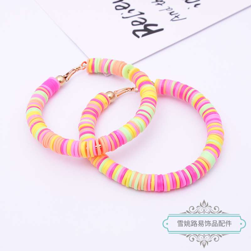 Soft clay tube piece earrings, bracelet Application Scenario