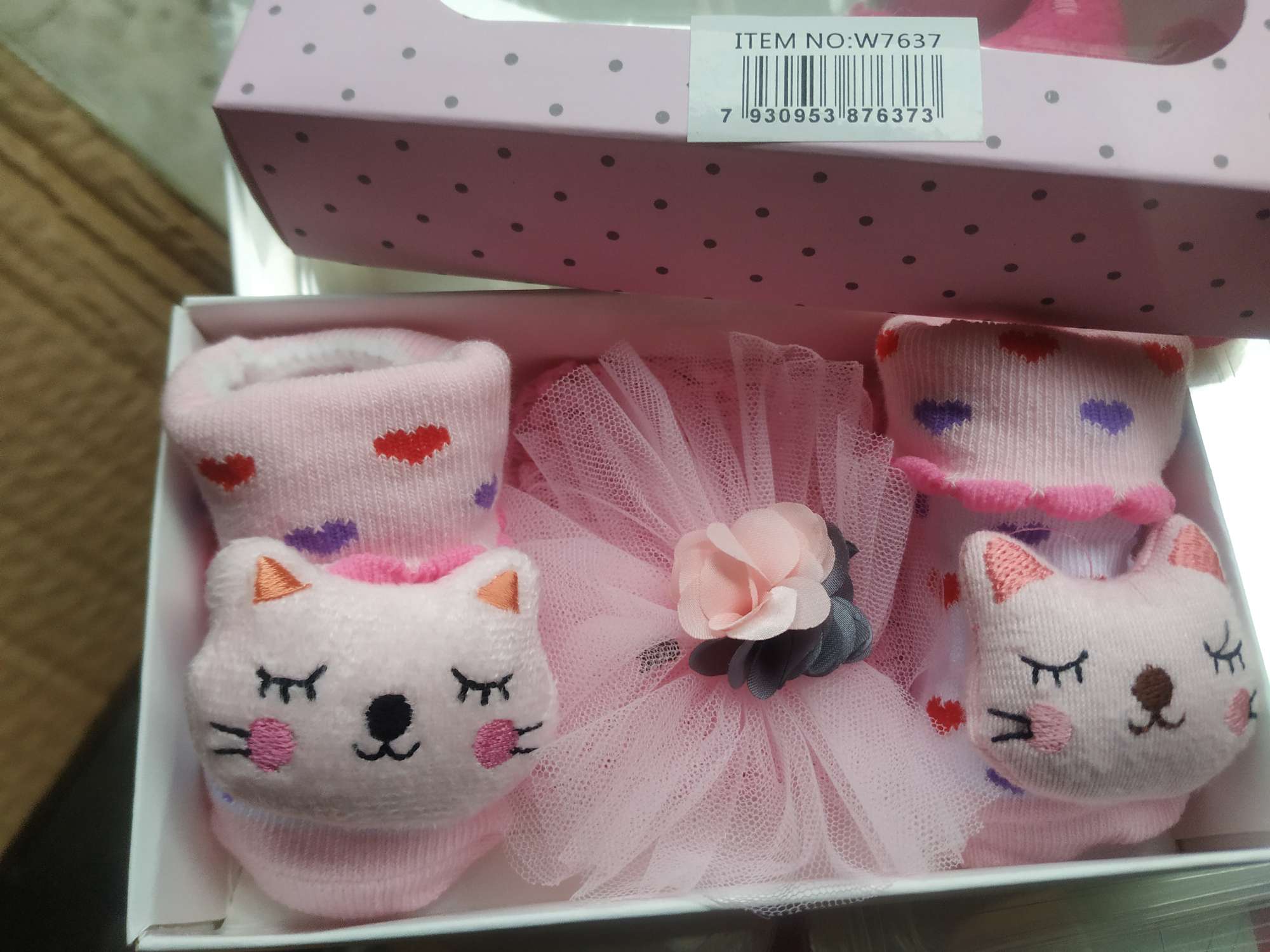 头花袜子2件套细节图