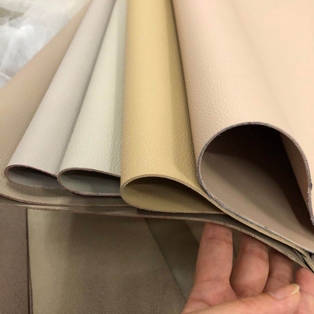 New double-sided leather pvc small lychee pattern eco-friendly stock available Item Picture