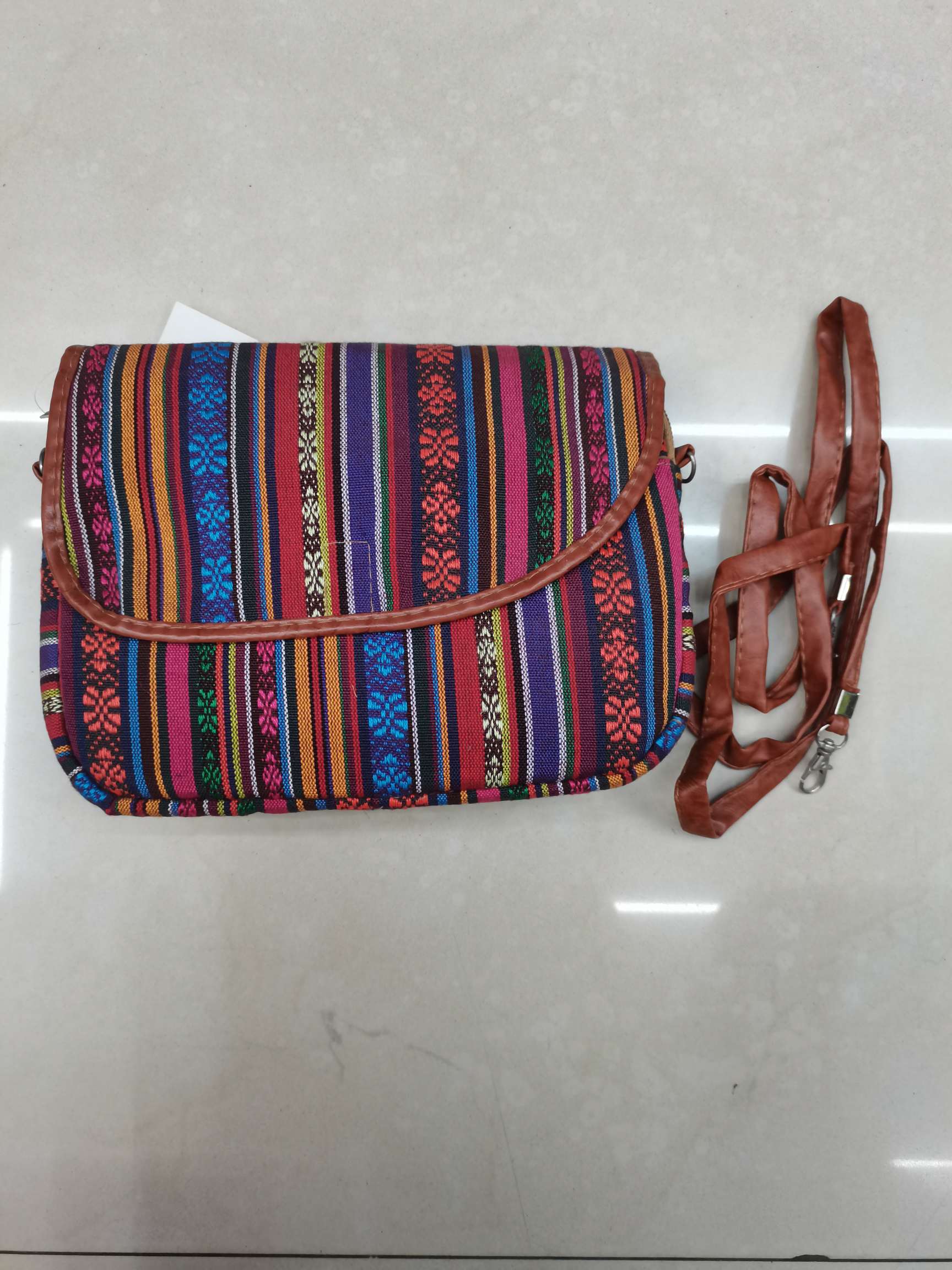 1903 Ethnic material crossbody bag