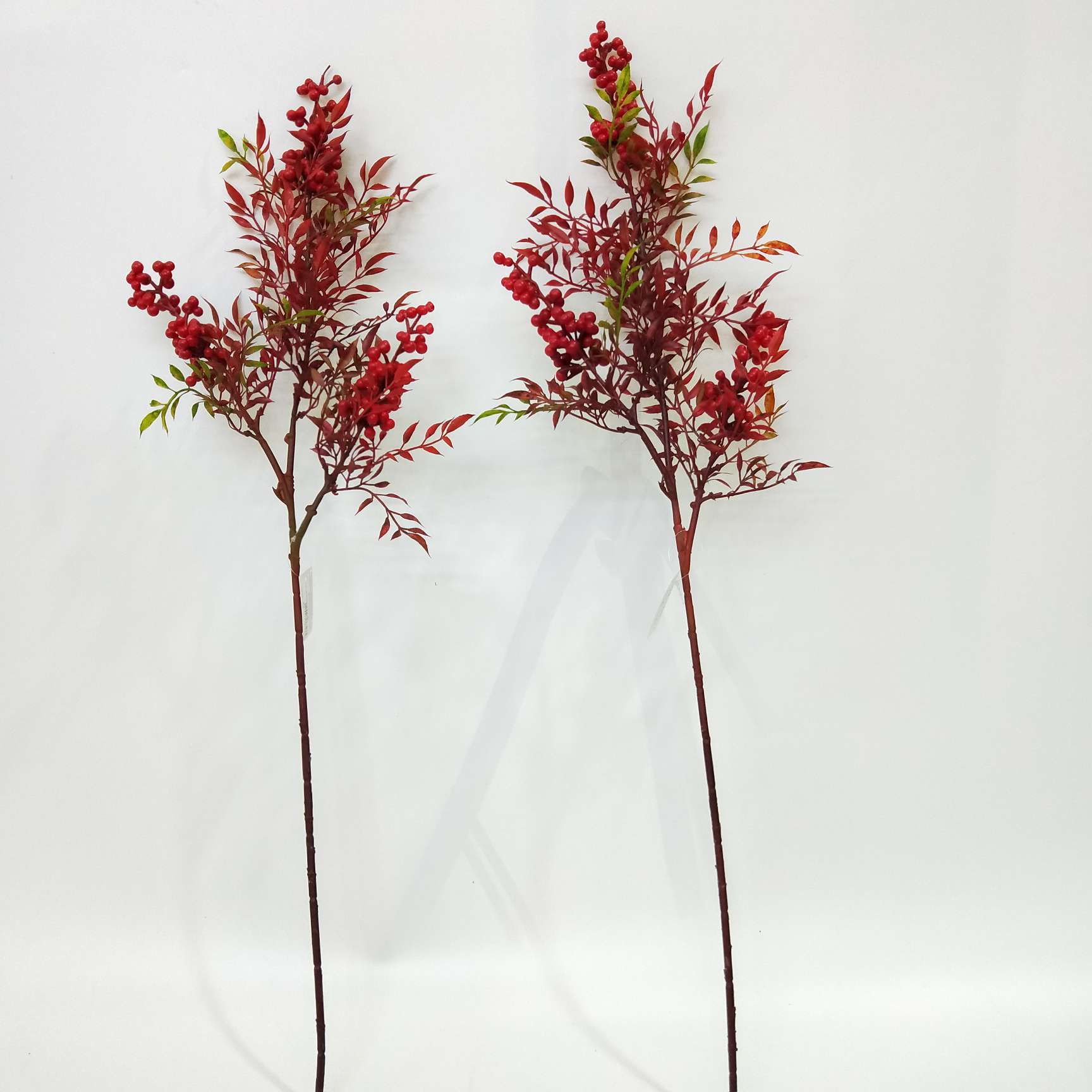 厂家直销南天竹果插枝造景工程装饰均可使用红色