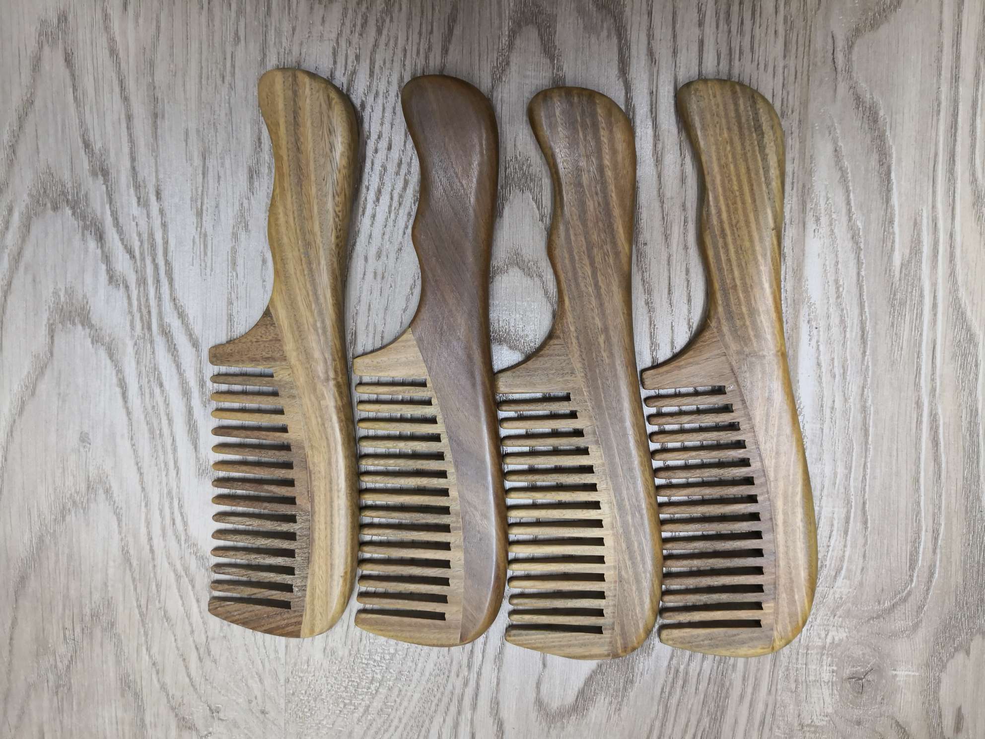 Green Sandalwood Comb Splicing Health Care Comb Massage Comb Health Care Wood Comb Scalp Care